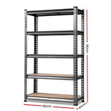 Tools > Tools Storage > Wall Storage Racks - Giantz 1.8M Garage Shelving Warehouse Rack Pallet Racking Storage Shelf Charcoal - Garden Yard