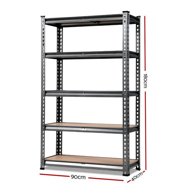 Tools > Tools Storage > Wall Storage Racks - Giantz 1.8M Garage Shelving Warehouse Rack Pallet Racking Storage Shelf Charcoal - Garden Yard