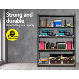Tools > Tools Storage > Wall Storage Racks - Giantz 1.8M Garage Shelving Warehouse Rack Pallet Racking Storage Shelve Black - Garden Yard