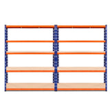 Tools > Tools Storage > Wall Storage Racks - Giantz 2.4Mx1.8M Garage Shelving Warehouse Rack Pallet Racking Storage Blue - Garden Yard