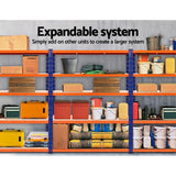 Tools > Tools Storage > Wall Storage Racks - Giantz 2.4Mx1.8M Garage Shelving Warehouse Rack Pallet Racking Storage Blue - Garden Yard