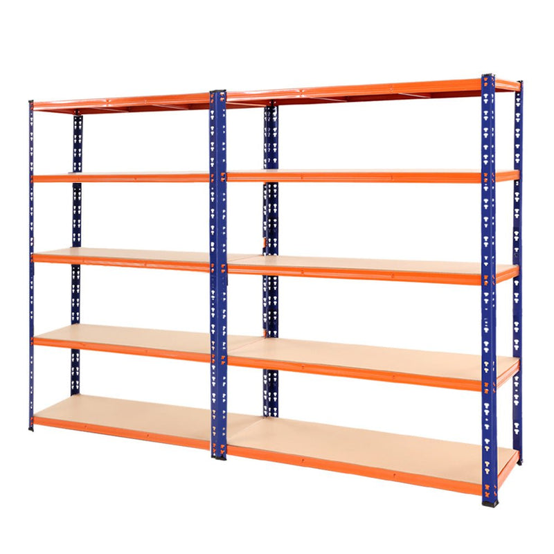 Tools > Tools Storage > Wall Storage Racks - Giantz 2.4Mx1.8M Garage Shelving Warehouse Rack Pallet Racking Storage Blue - Garden Yard