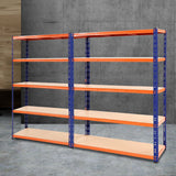 Tools > Tools Storage > Wall Storage Racks - Giantz 2.4Mx1.8M Garage Shelving Warehouse Rack Pallet Racking Storage Blue - Garden Yard