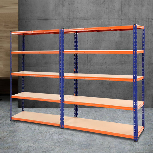 Tools > Tools Storage > Wall Storage Racks - Giantz 2.4Mx1.8M Garage Shelving Warehouse Rack Pallet Racking Storage Blue - Garden Yard
