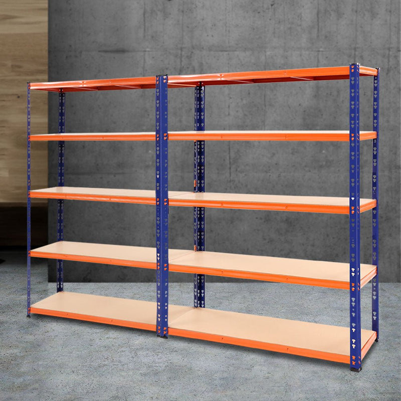 Tools > Tools Storage > Wall Storage Racks - Giantz 2.4Mx1.8M Garage Shelving Warehouse Rack Pallet Racking Storage Blue - Garden Yard