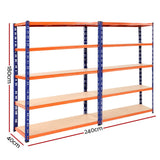 Tools > Tools Storage > Wall Storage Racks - Giantz 2.4Mx1.8M Garage Shelving Warehouse Rack Pallet Racking Storage Blue - Garden Yard