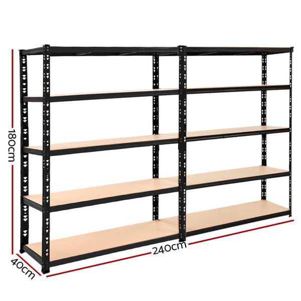Tools > Tools Storage > Wall Storage Racks - Giantz 2.4Mx1.8M Garage Shelving Warehouse Rack Pallet Racking Storage Shelve - Garden Yard