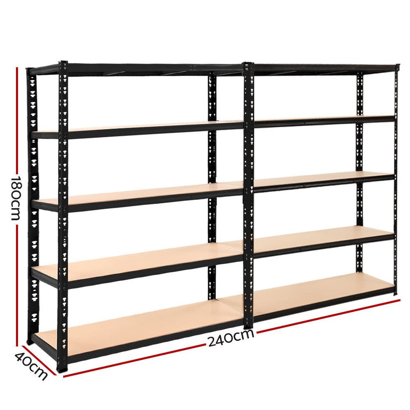 Tools > Tools Storage > Wall Storage Racks - Giantz 2.4Mx1.8M Garage Shelving Warehouse Rack Pallet Racking Storage Shelve - Garden Yard