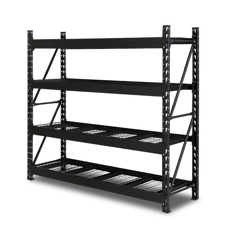 Tools > Tools Storage > Wall Storage Racks - Giantz 2Mx2M Garage Shelving Warehouse Rack Pallet Racking Storage Shelve Black - Garden Yard