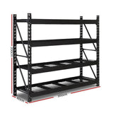 Tools > Tools Storage > Wall Storage Racks - Giantz 2Mx2M Garage Shelving Warehouse Rack Pallet Racking Storage Shelve Black - Garden Yard