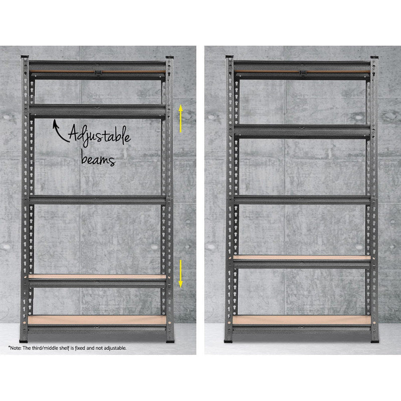 Tools > Tools Storage > Wall Storage Racks - Giantz 2x1.5M Garage Shelving Warehouse Rack Storage Racking Storage Steel - Garden Yard