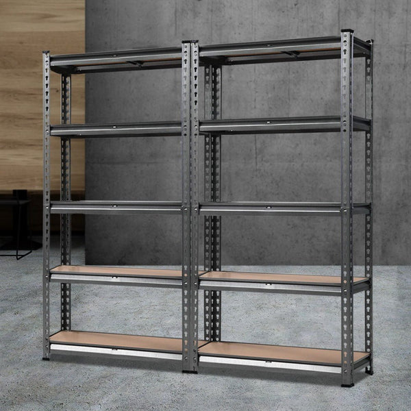 Tools > Tools Storage > Wall Storage Racks - Giantz 2x1.5M Garage Shelving Warehouse Rack Storage Racking Storage Steel - Garden Yard