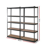 Tools > Tools Storage > Wall Storage Racks - Giantz 2x1.8M Garage Shelving Warehouse Rack Pallet Racking Storage Charcoal - Garden Yard