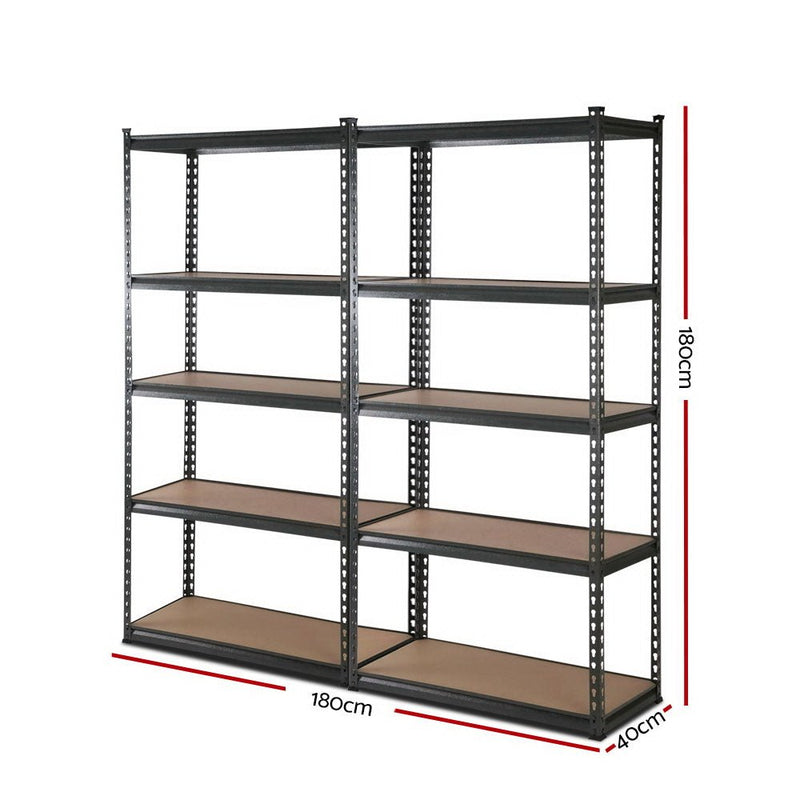 Tools > Tools Storage > Wall Storage Racks - Giantz 2x1.8M Garage Shelving Warehouse Rack Pallet Racking Storage Charcoal - Garden Yard