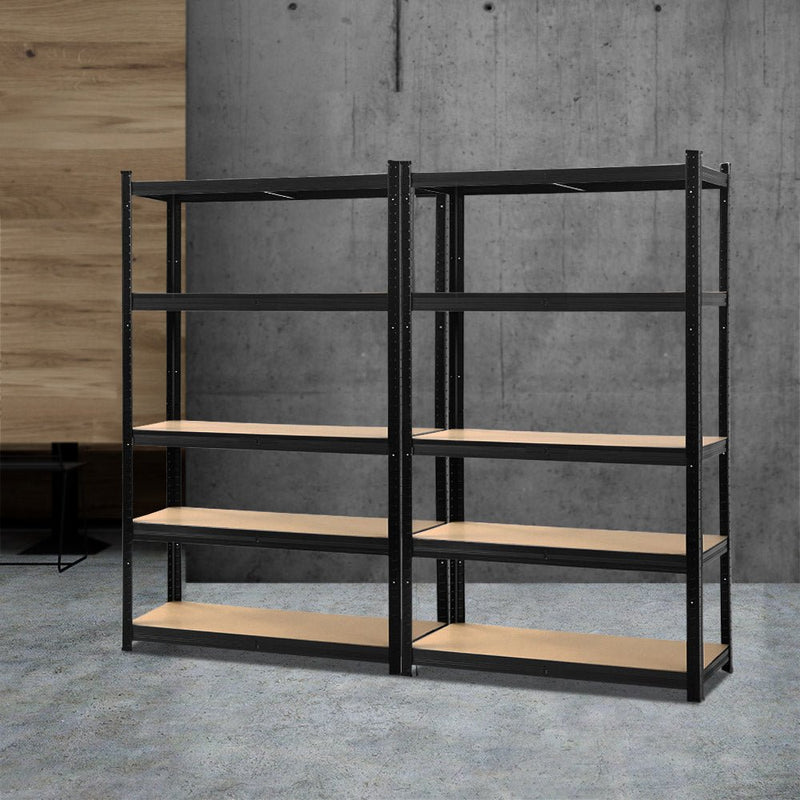 Tools > Tools Storage > Wall Storage Racks - Giantz 2x1.8M Garage Shelving Warehouse Rack Pallet Racking Storage Shelf Black - Garden Yard