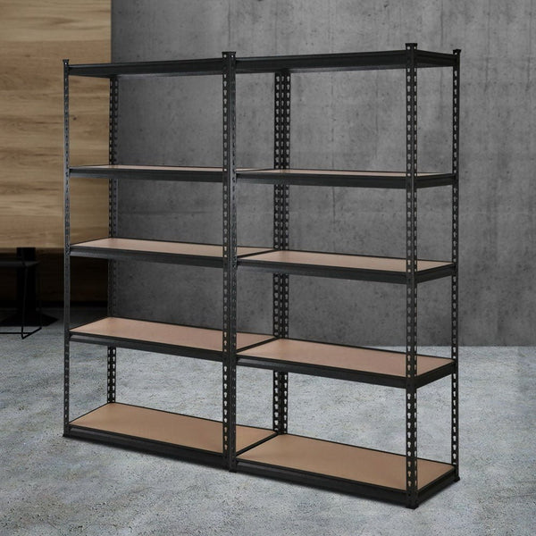 Tools > Tools Storage > Wall Storage Racks - Giantz 2x1.8M Garage Shelving Warehouse Rack Pallet Racking Storage Shelve Black - Garden Yard