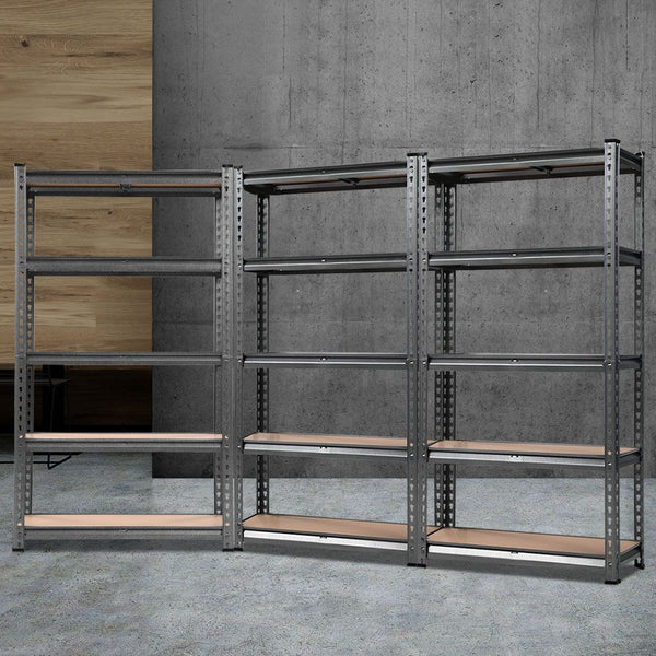 Tools > Tools Storage > Wall Storage Racks - Giantz 3x1.5M Garage Shelving Warehouse Rack Pallet Racking Storage Charcoal - Garden Yard