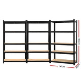 Tools > Tools Storage > Wall Storage Racks - Giantz 3x1.8M Garage Shelving Warehouse Rack Pallet Racking Storage Shelf Black - Garden Yard