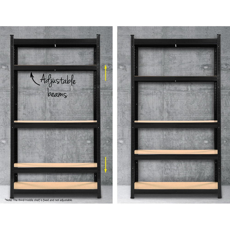 Tools > Tools Storage > Wall Storage Racks - Giantz 3x1.8M Garage Shelving Warehouse Rack Pallet Racking Storage Shelf Black - Garden Yard