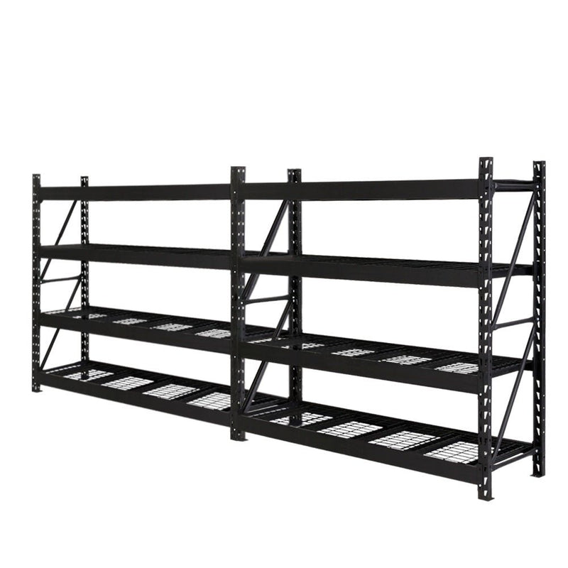Tools > Tools Storage > Wall Storage Racks - Giantz 4Mx2M Garage Shelving Warehouse Rack Pallet Racking Storage Shelve Black - Garden Yard