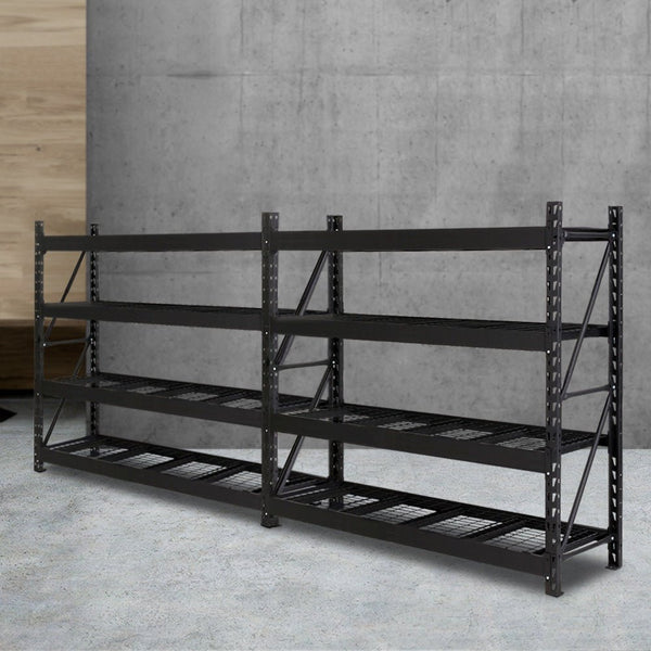 Tools > Tools Storage > Wall Storage Racks - Giantz 4Mx2M Garage Shelving Warehouse Rack Pallet Racking Storage Shelve Black - Garden Yard