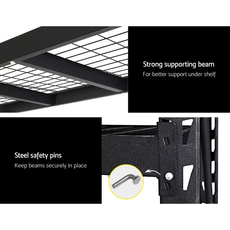 Tools > Tools Storage > Wall Storage Racks - Giantz 4Mx2M Garage Shelving Warehouse Rack Pallet Racking Storage Shelve Black - Garden Yard
