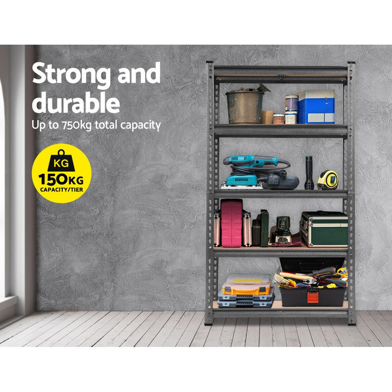 Tools > Tools Storage > Wall Storage Racks - Giantz 4x1.5M Garage Shelving Warehouse Rack Pallet Racking Storage Charcoal - Garden Yard