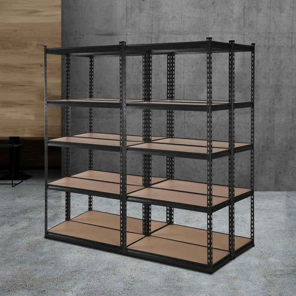Tools > Tools Storage > Wall Storage Racks - Giantz 4x1.5M Garage Shelving Warehouse Rack Pallet Racking Storage Shelve Black - Garden Yard