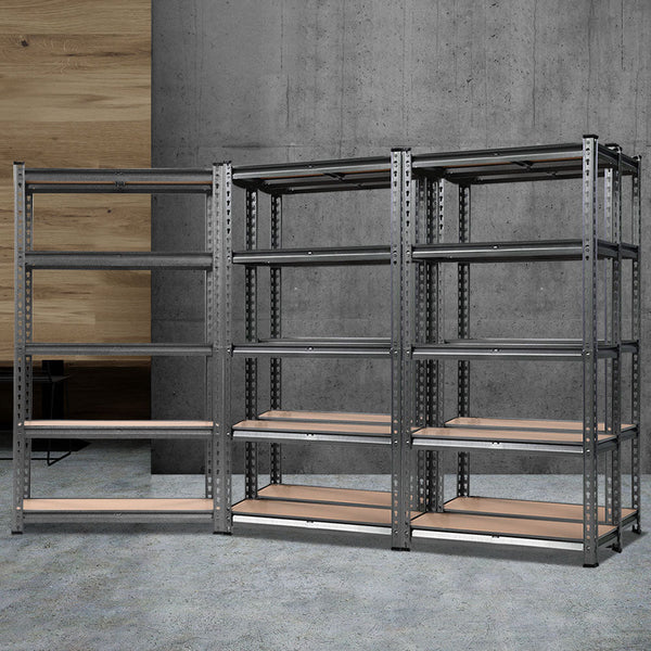 Tools > Tools Storage > Wall Storage Racks - Giantz 5x1.5M Garage Shelving Warehouse Rack Pallet Racking Storage Charcoal - Garden Yard