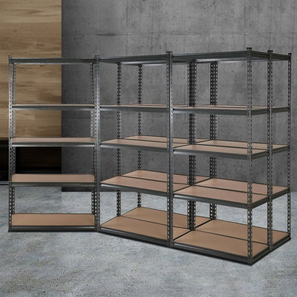 Tools > Tools Storage > Wall Storage Racks - Giantz 5x1.8M Garage Shelving Warehouse Rack Pallet Racking Storage Charcoal - Garden Yard