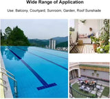 Image showing 2m by 6m rectangular white shade net applications to cover balcony, courtyard, sunroom, garden, roof sunshade