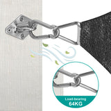 Wall mounting brackets included in the shade sail hardware kit
