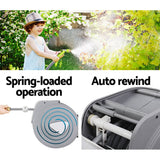  - Water Hose Reel 30M Retractable Garden Auto Rewind Brass Spray Gun - Garden Yard