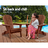 Gardeon Outdoor Furniture Beach Chair Wooden Adirondack Patio Lounge Garden