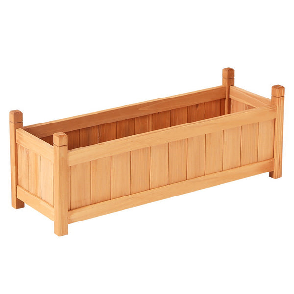 Greenfingers Wooden Garden Bed 90x30x33cm Raised Garden Planter Box for Flowers, Vegetables & Storage