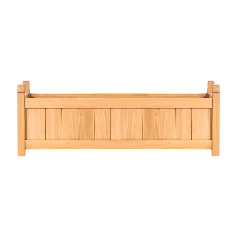 Greenfingers Wooden Garden Bed 90x30x33cm Raised Garden Planter Box for Flowers, Vegetables & Storage