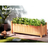 Greenfingers Wooden Garden Bed 90x30x33cm Raised Garden Planter Box for Flowers, Vegetables & Storage