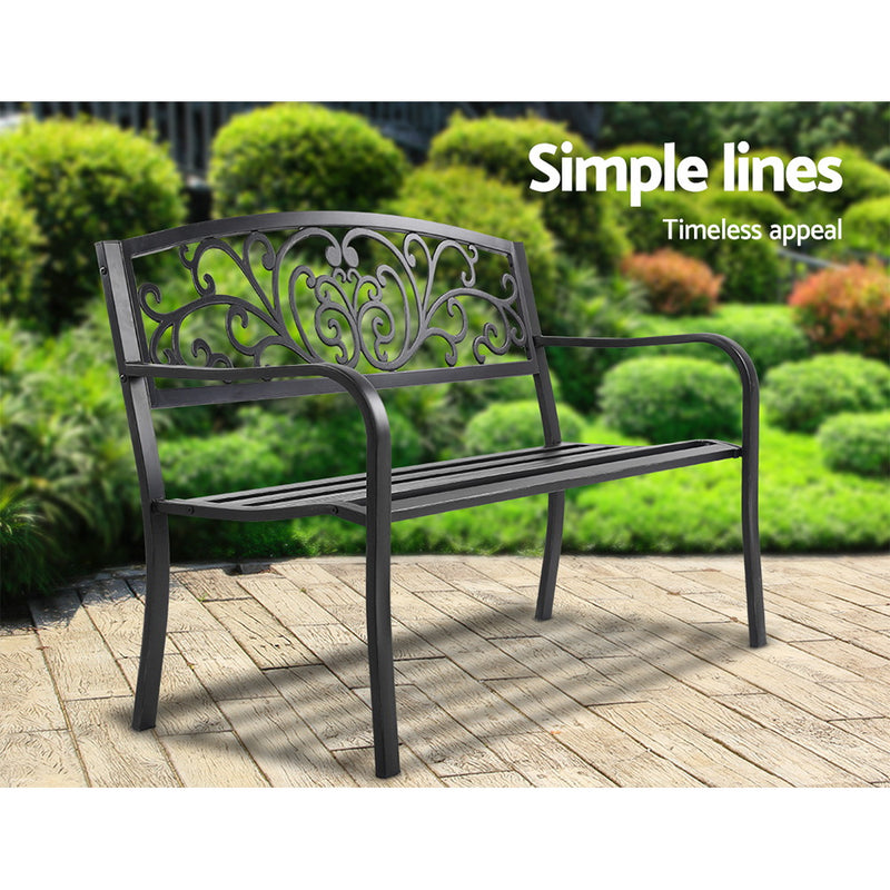 Gardeon Outdoor Garden Bench - Black