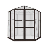 Greenfingers Greenhouse Aluminium 240x211x232 cm Green House Polycarbonate Shed