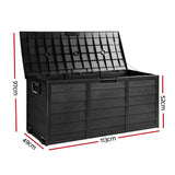 Gardeon 290L Outdoor Storage Box - All Black