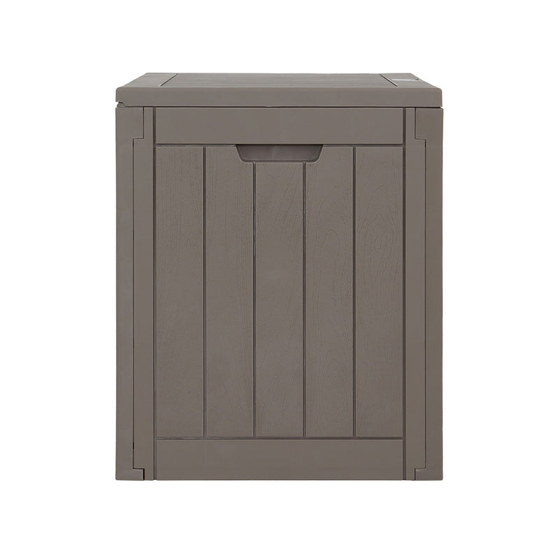 Gardeon Outdoor Storage Box 118L Container Lockable Indoor Garden Toy Tool Shed Grey