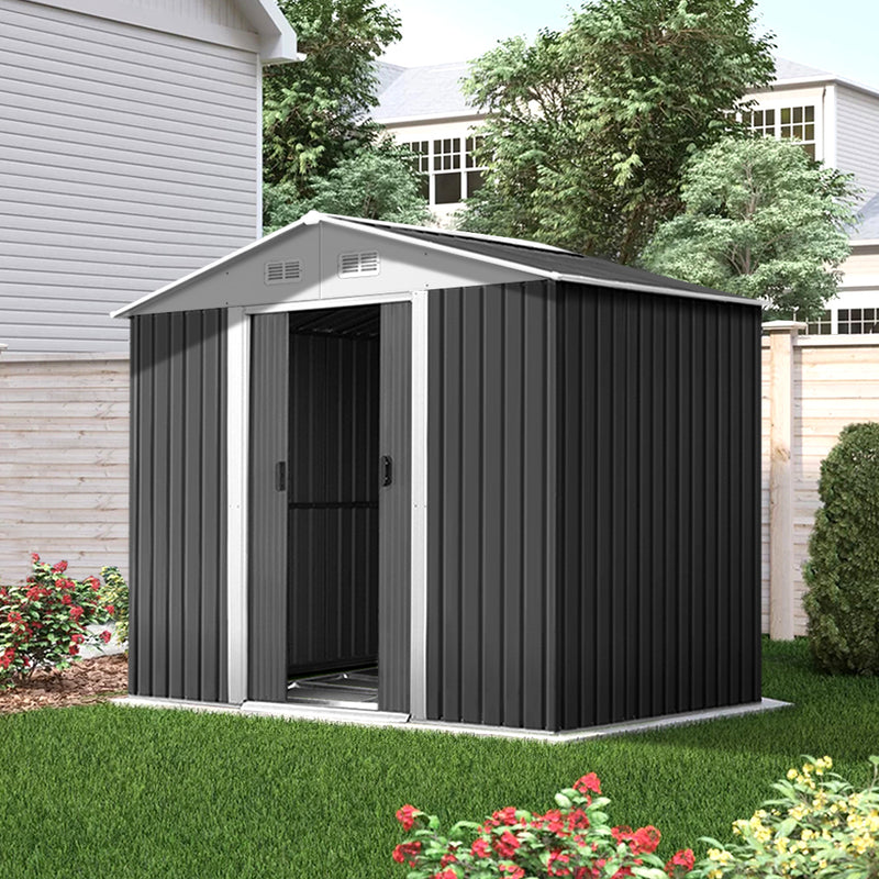 Giantz Garden Shed Outdoor Storage Sheds Tool Workshop 2.58X2.07M with Base