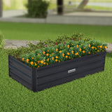 Wallaroo Garden Bed 120 x 60 x 30cm Galvanized Steel - Black