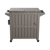 Garden Bar Serving Cart with Cooler (Taupe)