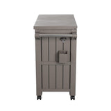 Garden Bar Serving Cart with Cooler (Taupe)