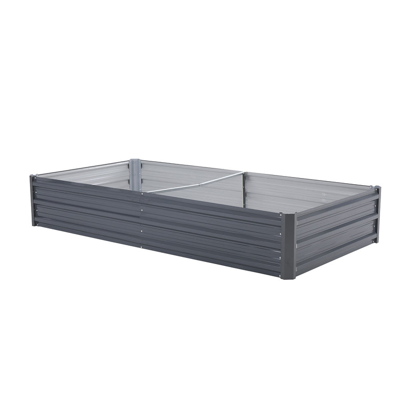 Home Ready 180 x 90 x 30cm Grey Raised Garden Bed Galvanised Steel Planter