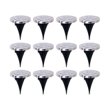 12x Solar Powered LED Buried Inground Recessed Light Garden Outdoor Deck Path