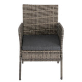 Furniture > Outdoor - 4 Seater Wicker Outdoor Lounge Set - Mixed Grey - Garden Yard