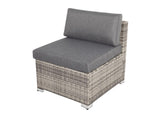 Furniture > Outdoor - 7PC Outdoor Wicker Lounge with Storage Corner (Grey) - Garden Yard