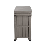 Furniture > Outdoor - Garden Bar Serving Cart with Cooler (Taupe) - Garden Yard